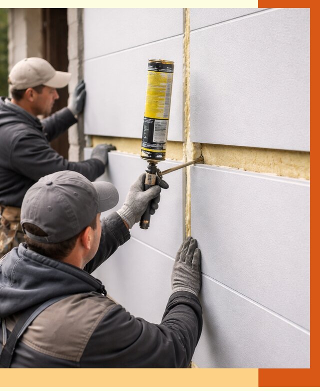 Утепление сэндвич панелей ППУ в Дедовске от 4618 руб. за м2 | ТепломастерДдв