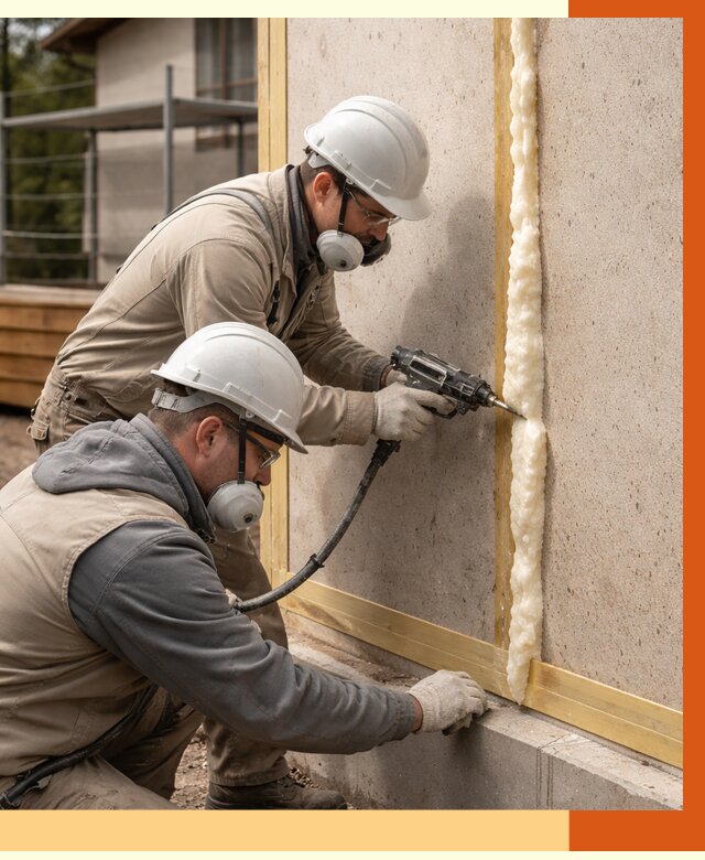 Утепление сип панелей ППУ в Дедовске от 5278 руб. под ключ | ТепломастерДдв