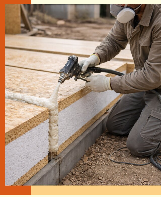 Утепление СИП-панелей пенополиуретаном (ППУ) в Дедовске