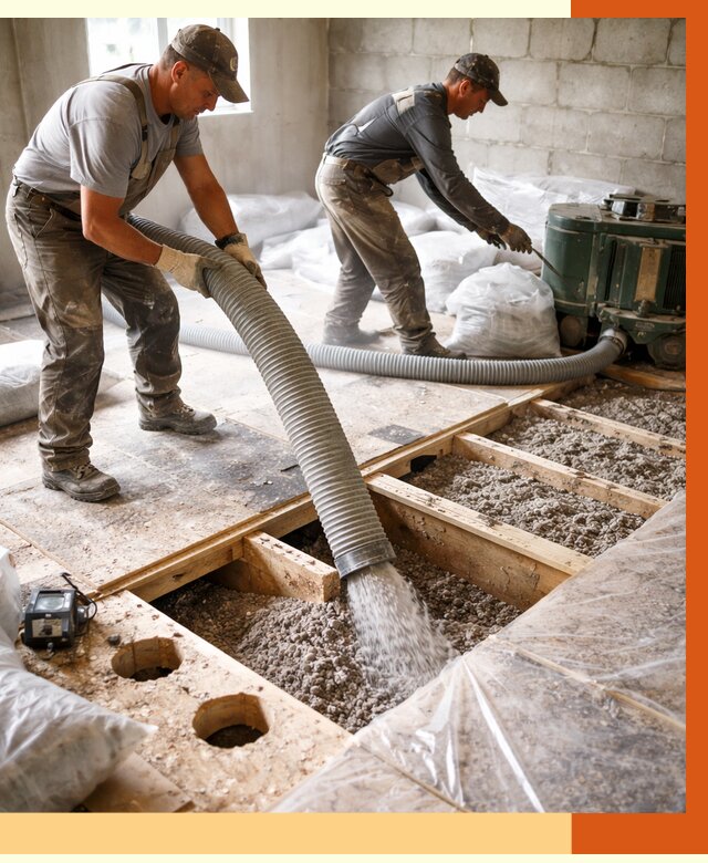 Заполнение пустот перекрытий в Дедовске от 4948 руб. под ключ | ТепломастерДдв