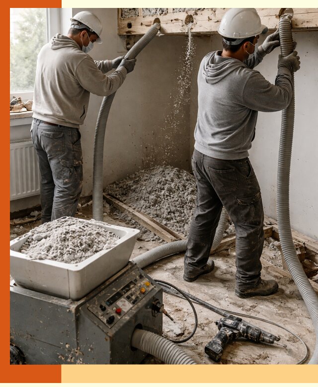 Заполнение пустот перекрытий пеной и наполнителями в Дедовске