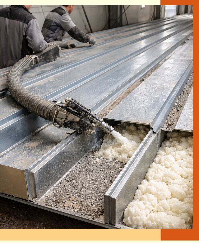 Заполнение пустот кровельных панелей в Дедовске от 7916 руб. под ключ | ТепломастерДдв