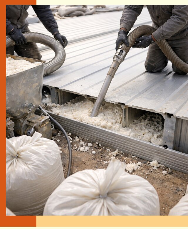 Заполнение пустот кровельных панелей пенными и мокрыми герметиками в Дедовске