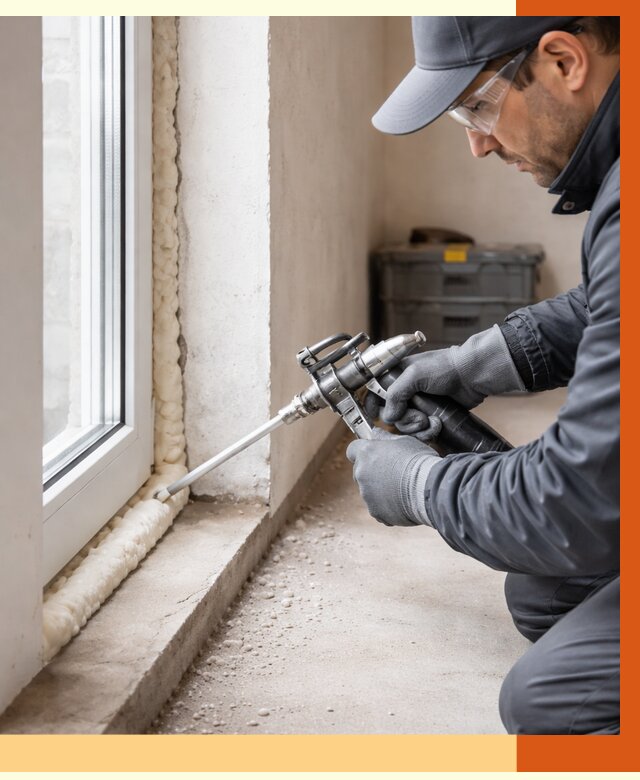 Герметизация стыков ППУ в Дедовске от 1814 руб. за м2 — утепление примыканий под ключ | ТепломастерДдв