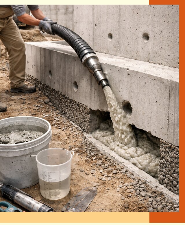 Заполнение полостей фундамента в Дедовске от 7477 руб. под ключ | ТепломастерДдв