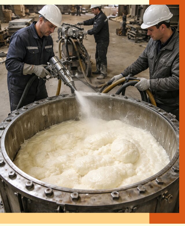 Заливка ППУ в емкости в Дедовске от 7971 руб. — утепление емкости под ключ | ТепломастерДдв