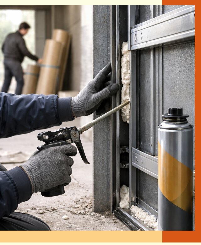 Заполнение пустот ворот в Дедовске от 4948 руб. — заливка ППУ, утепление под ключ | ТепломастерДдв