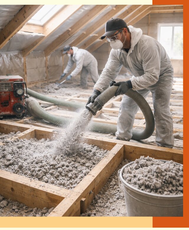 Утепление эковатой в Дедовске от 3244 руб./м2 — монтаж и задувка | ТепломастерДдв