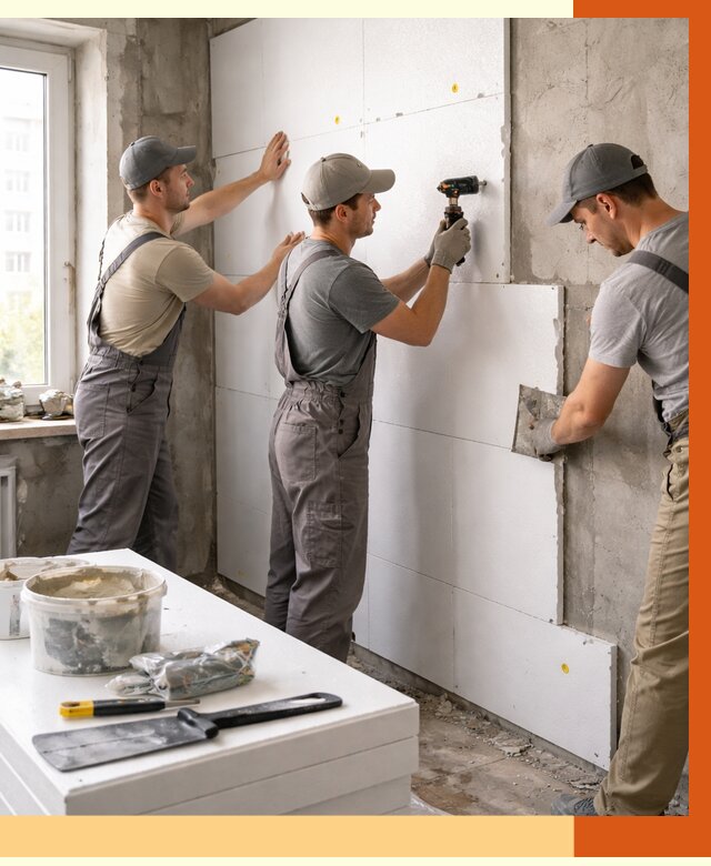 Утепление пенопластом домов и стен в Дедовске от 2034 руб. — ТепломастерДдв