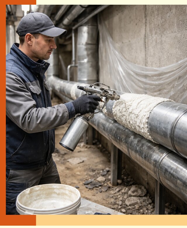 Утепление труб жидкой теплоизоляцией в Дедовске