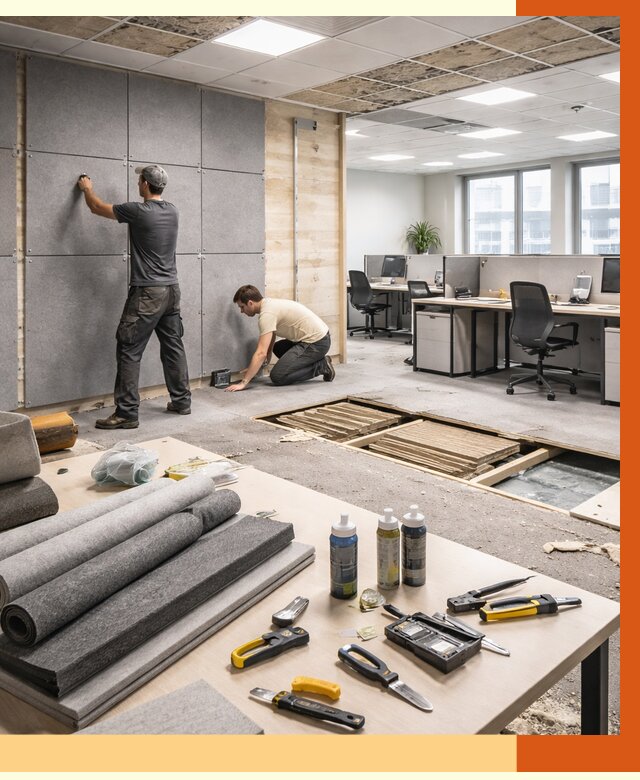 Профессиональная шумоизоляция офиса в Дедовске от 7422 руб. за м2 | ТепломастерДдв