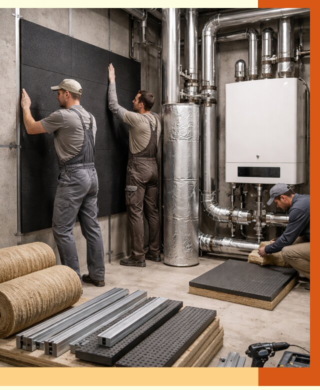 Шумоизоляция котельной в Дедовске от 7147 руб. под ключ | Профессиональная звукоизоляция — ТепломастерДдв