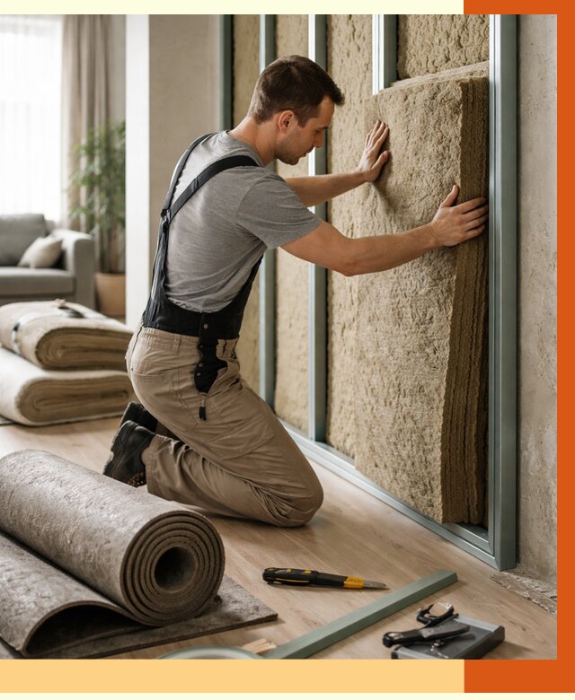 Шумоизоляция перегородок в Дедовске от 1814 руб. за м2 — ТепломастерДдв