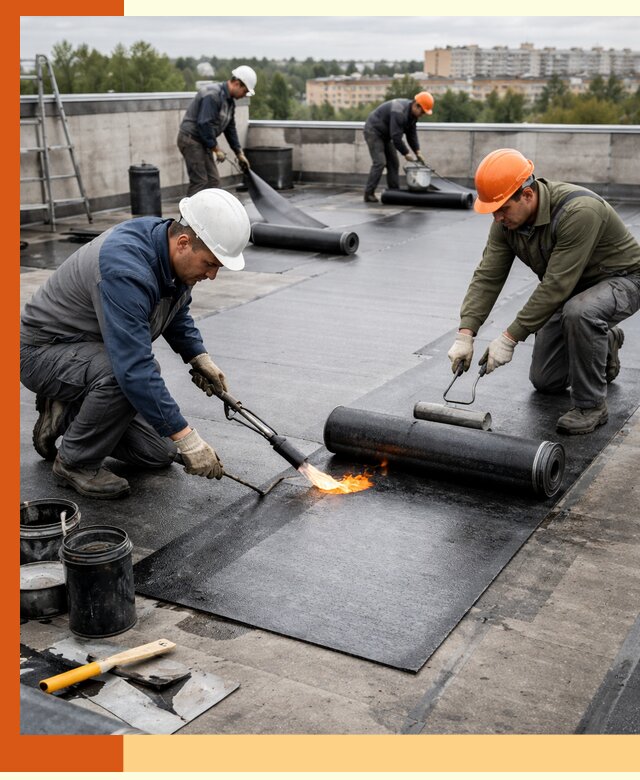 Профессиональная гидроизоляция плоской кровли в Дедовске
