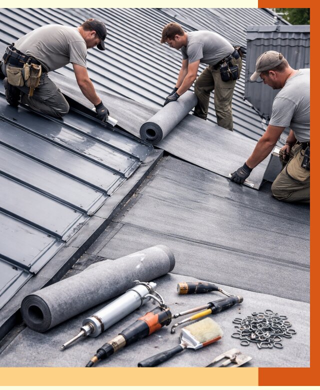 Гидроизоляция металлической кровли полимочевиной в Дедовске от 9346 руб. | ТепломастерДдв