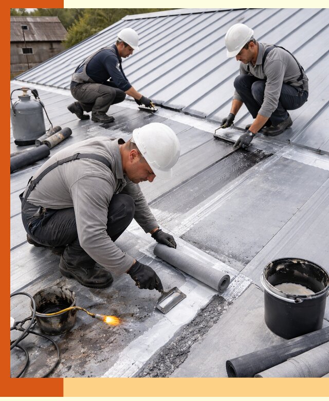 Гидроизоляция металлической кровли с гарантией в Дедовске