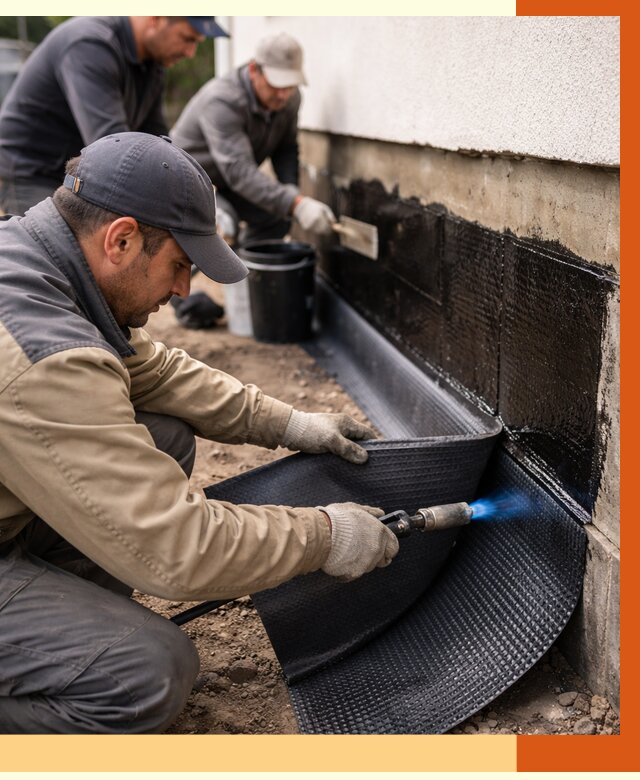 Гидроизоляция цоколя и отмостки в Дедовске от 9346 руб. — ТепломастерДдв