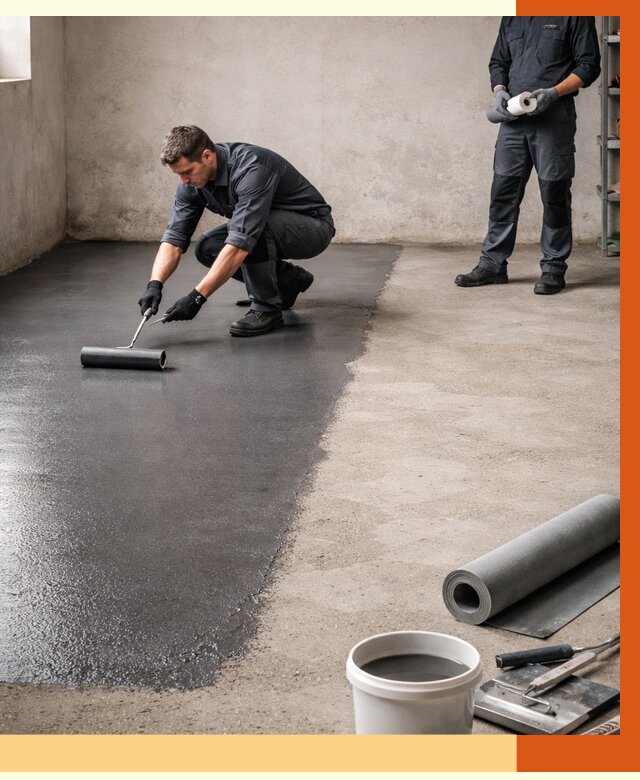 Гидроизоляция гаражного пола в Дедовске от 3848 руб./м² — ТепломастерДдв профессионально