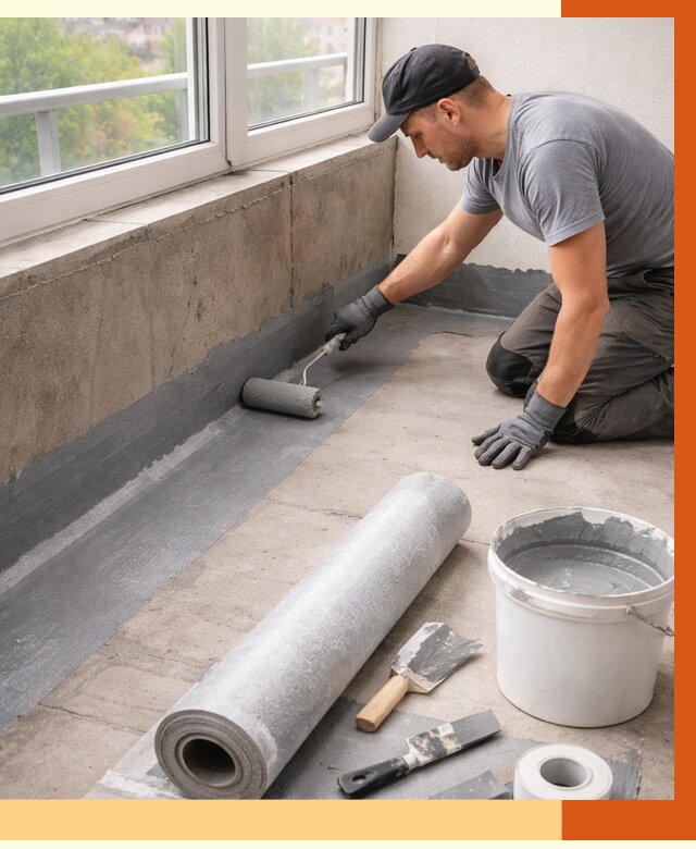 Профессиональная гидроизоляция балкона в Дедовске от 4618 руб. | ТепломастерДдв