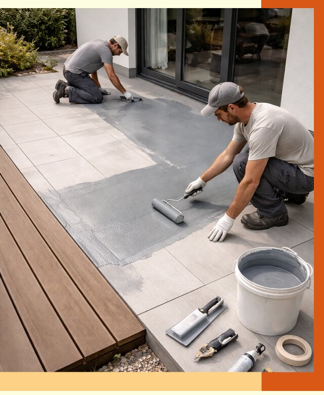 Гидроизоляция террасы в Дедовске под ключ от 8246 руб./м² | ТепломастерДдв