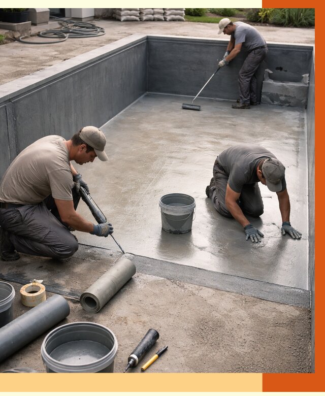 Профессиональная гидроизоляция бассейна в Дедовске от 7147 руб. за м2 | ТепломастерДдв