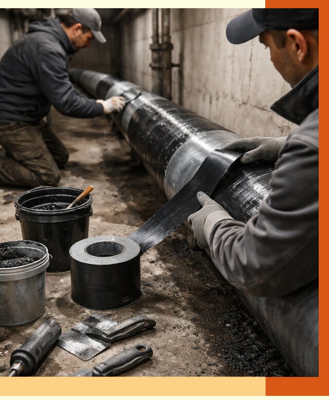 Гидроизоляция труб в Дедовске от 2749 руб. — профессиональная герметизация | ТепломастерДдв