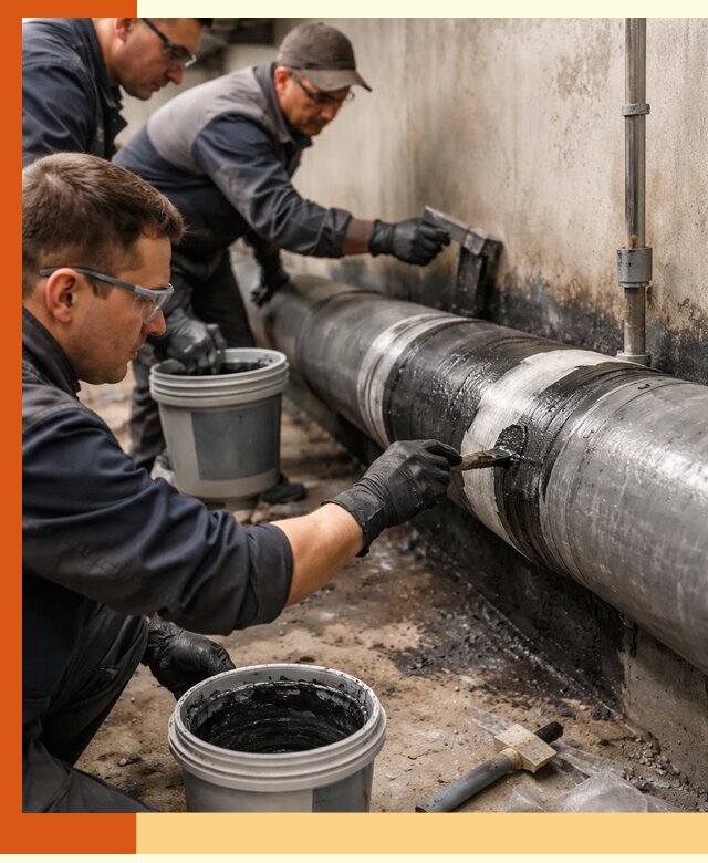 Гидроизоляция труб в Дедовске — защита и герметизация коммуникаций