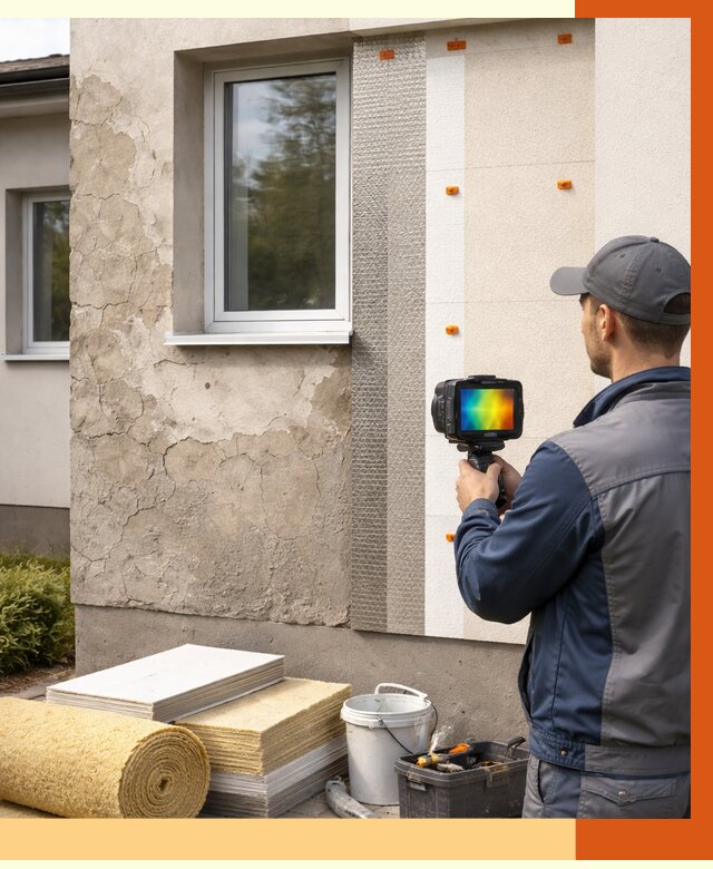 Тепловизионное обследование фасада в Дедовске от 4948 руб. под ключ | ТепломастерДдв
