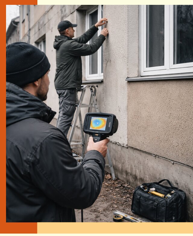 Тепловизионное обследование фасада в Дедовске для выявления дефектов