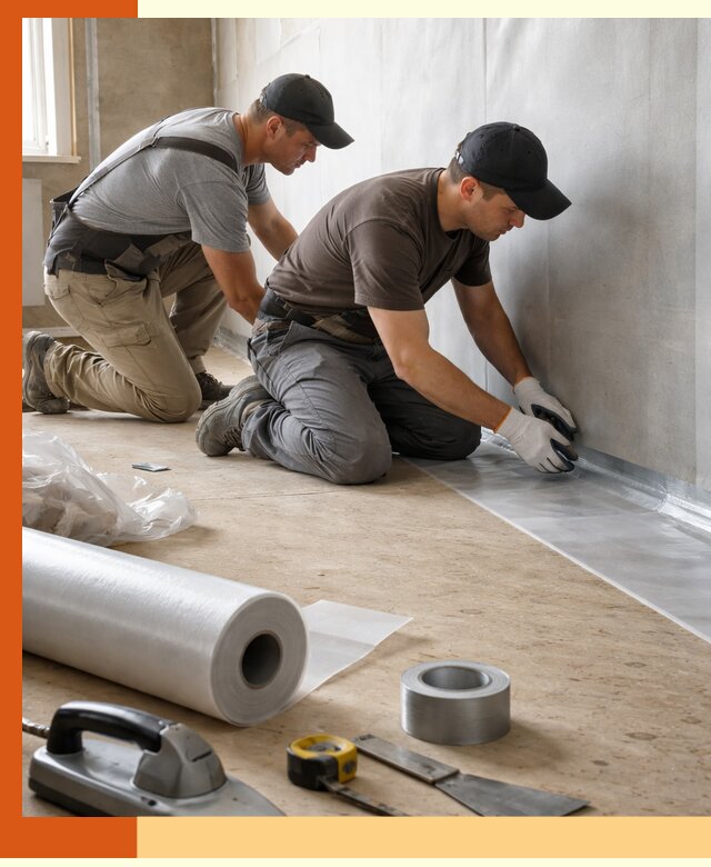 Монтаж пароизоляции для дома и помещений в Дедовске