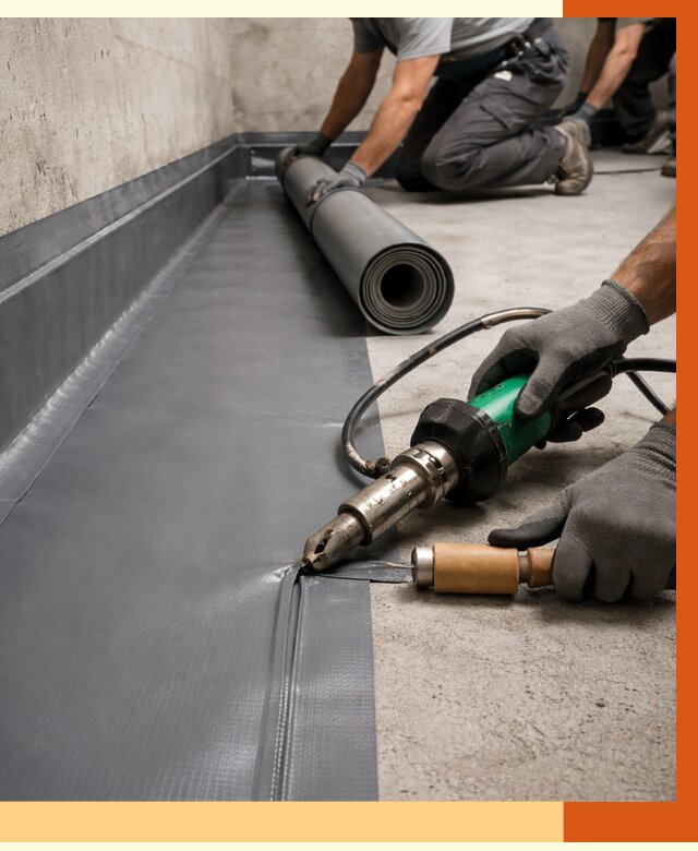 Монтаж гидроизоляционной мембраны в Дедовске от 1094 руб/м2 | ТепломастерДдв