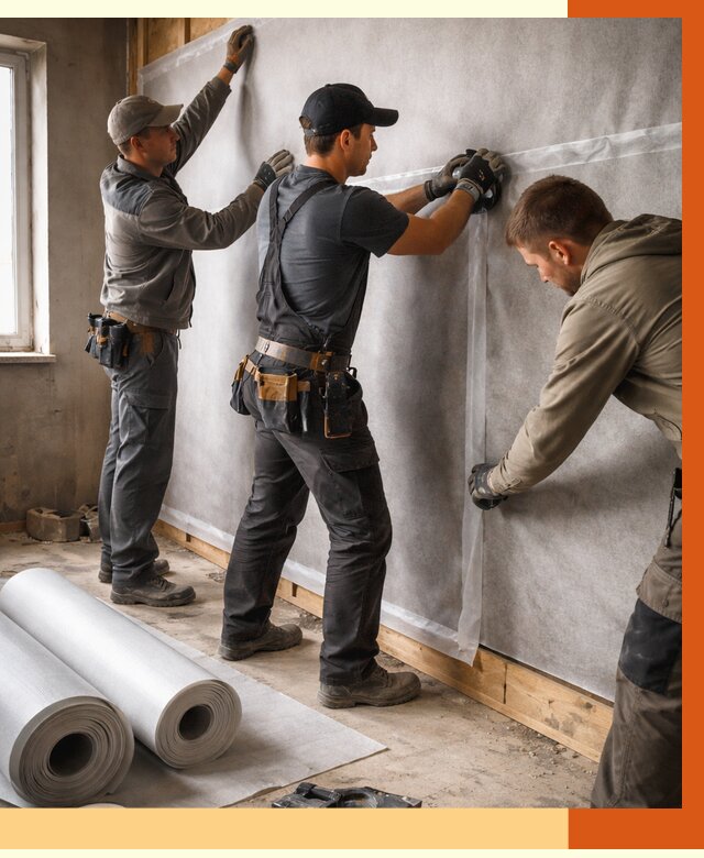 Монтаж ветроизоляции в Дедовске от 4948 руб./м2 — профессионально | ТепломастерДдв