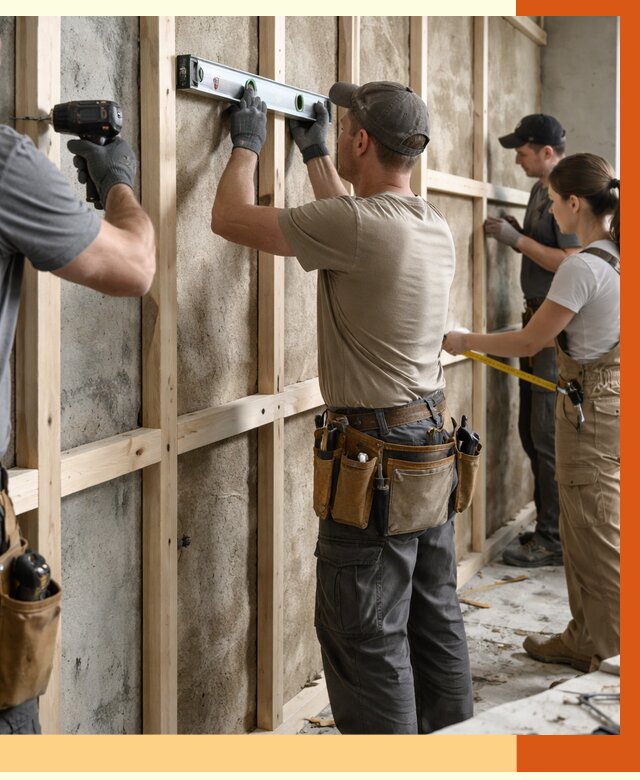 Монтаж обрешетки под утепление в Дедовске от 1264 руб/м² | Заказать у ТепломастерДдв